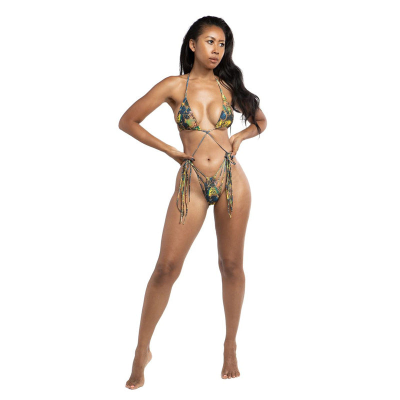 Sexy Tie Fashion Printed Bikini