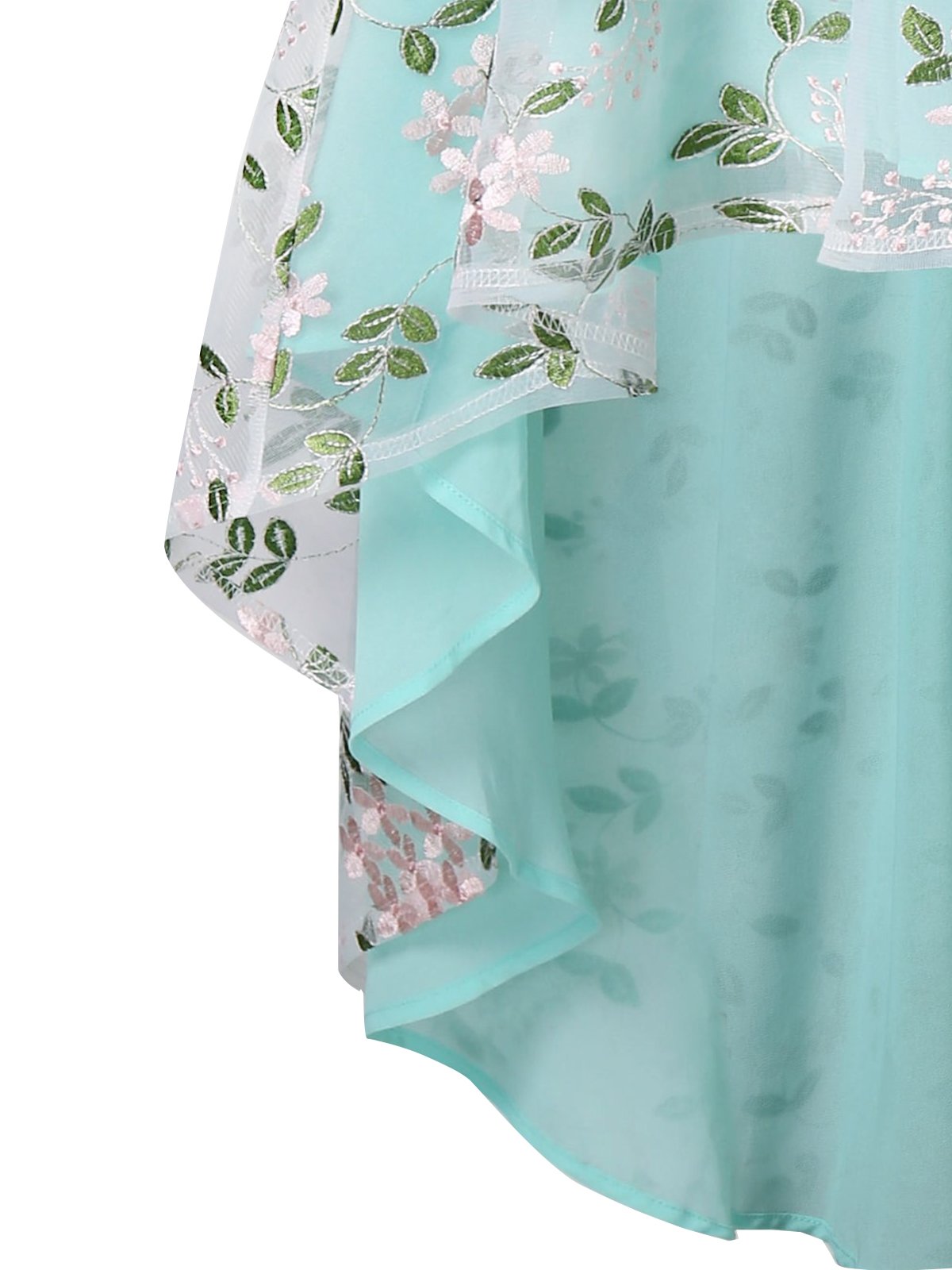 1950s Floral Embroidery Dress