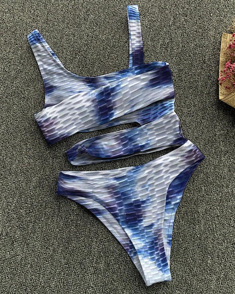 Upopby Sexy U-Neck Hollow Solid One Piece Swimsuit