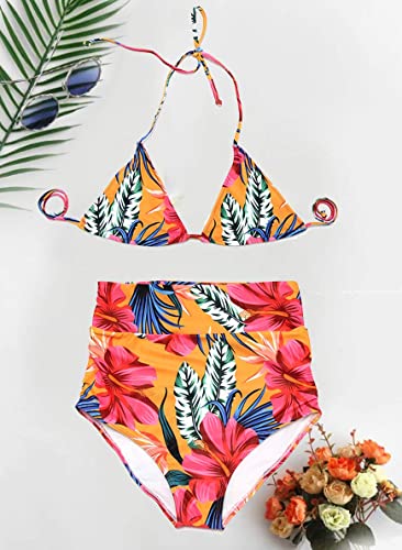 Upopby Sexy High Waist Triangle Sling Two Piece Bikini Set show