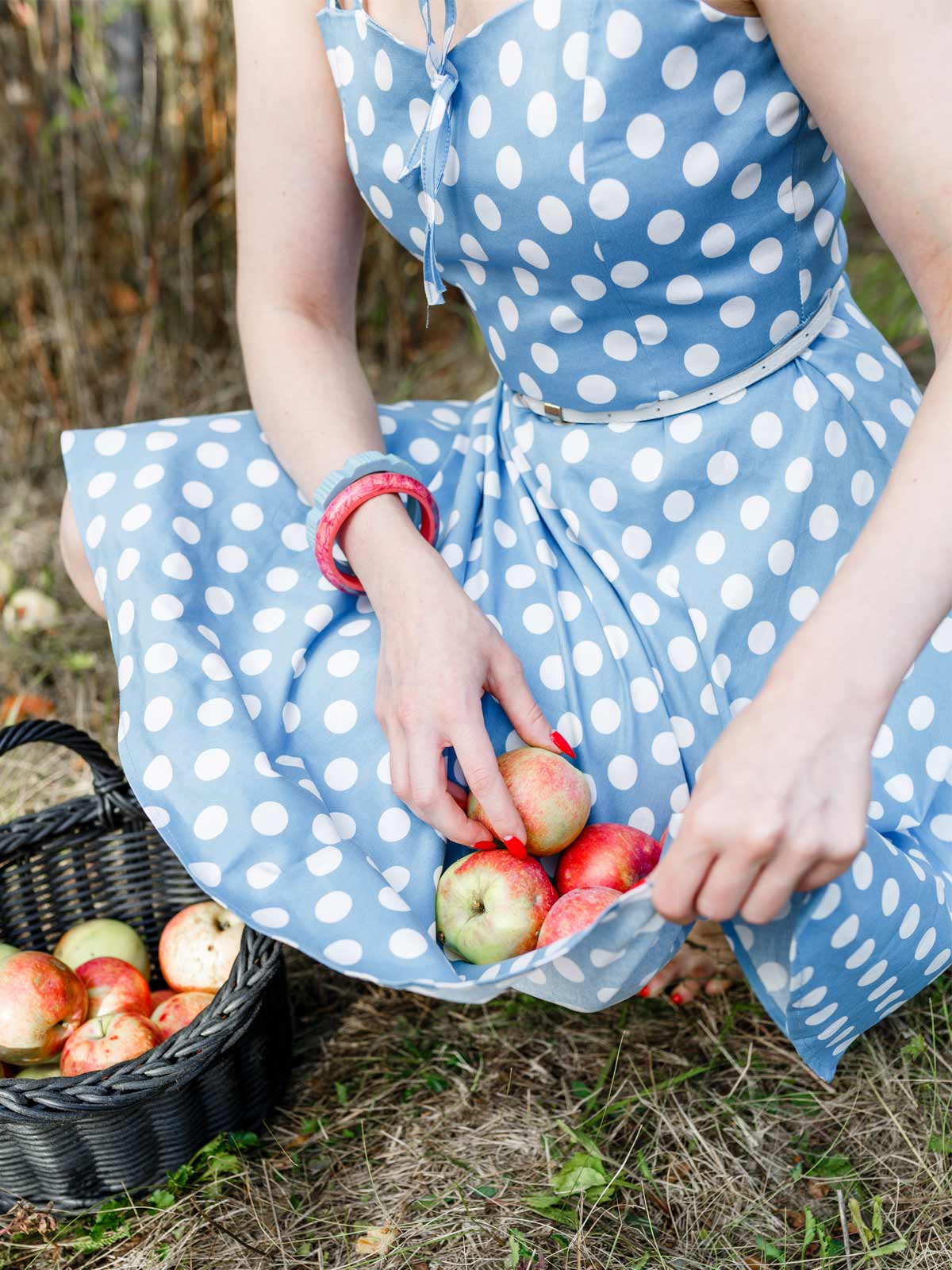 1950s Spaghetti Strap Polka Dot Dress