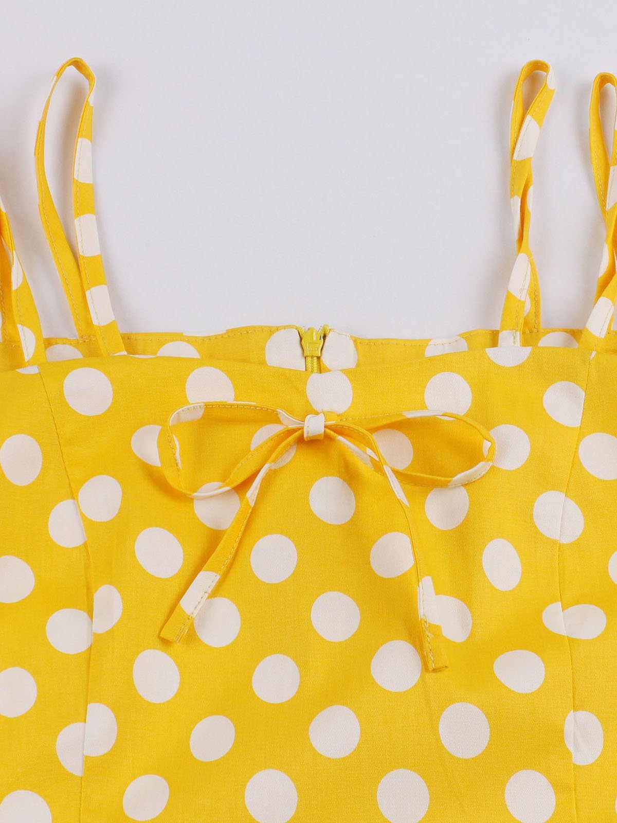 1950s Spaghetti Strap Polka Dot Dress