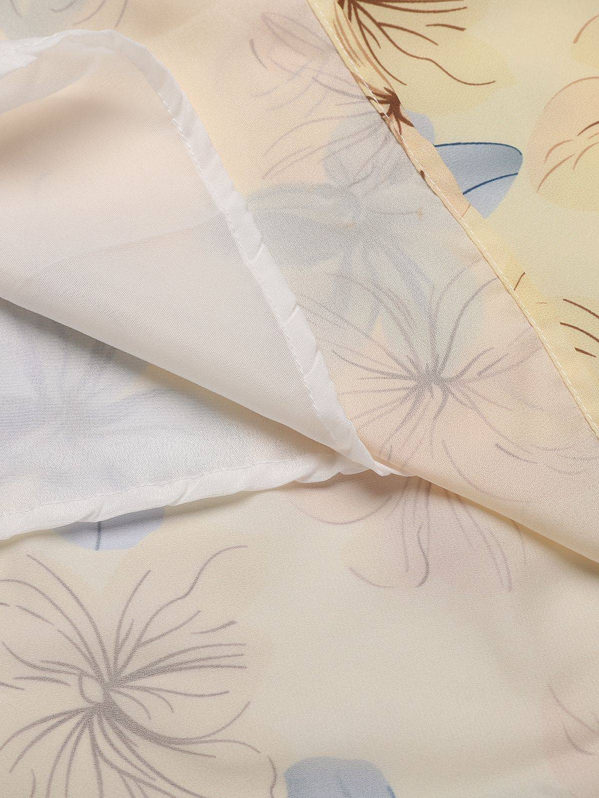 Yellow 1950s Floral Lace Swing Dress