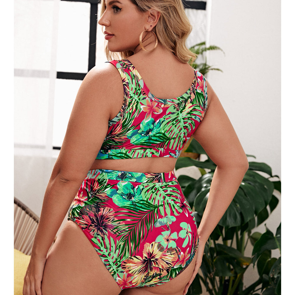 Upopby Printed High Waist Bikini Two-Piece Swimsuit