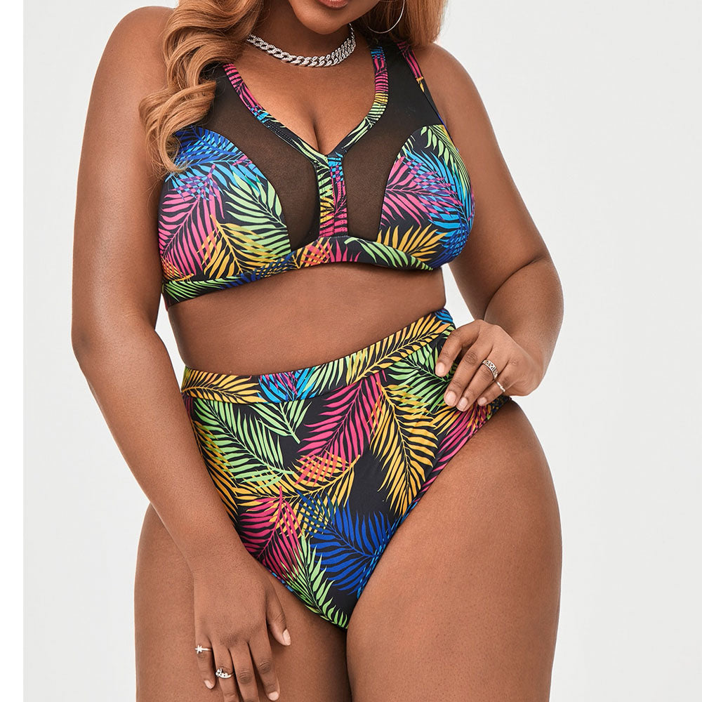 Upopby Printed High Waist Bikini Two-Piece Swimsuit