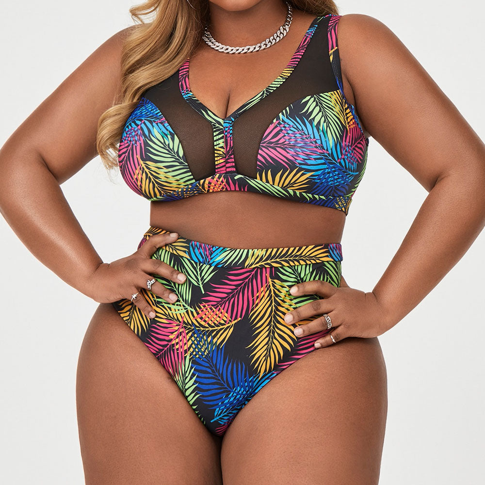 Upopby Printed High Waist Bikini Two-Piece Swimsuit