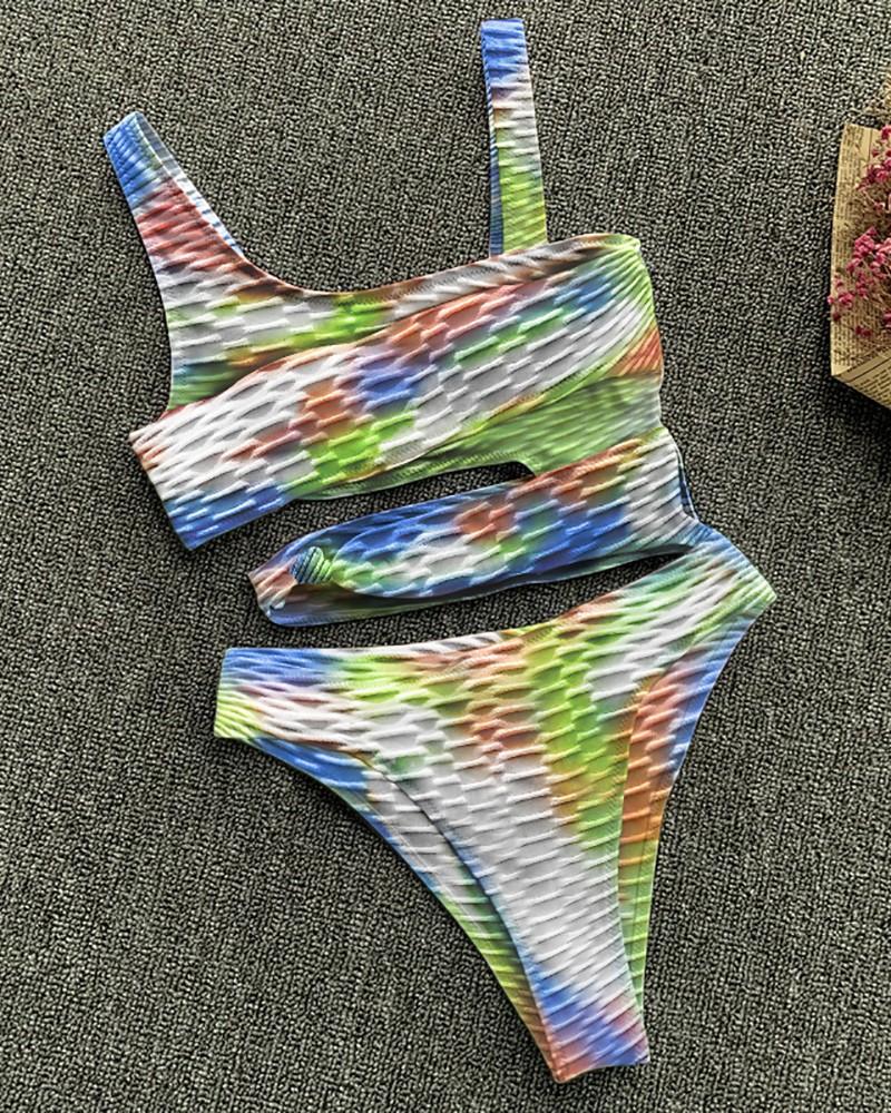 Upopby Sexy U-Neck Hollow Solid One Piece Swimsuit