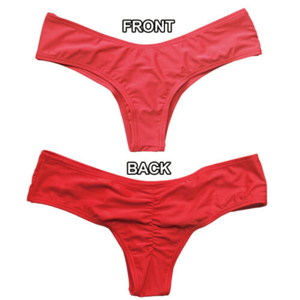 Upopby Solid Cut Short Bikini Bottoms Tiny Micro Bikini Bottoms