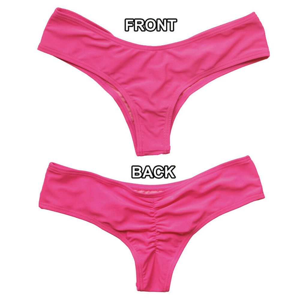 Upopby Solid Cut Short Bikini Bottoms Tiny Micro Bikini Bottoms
